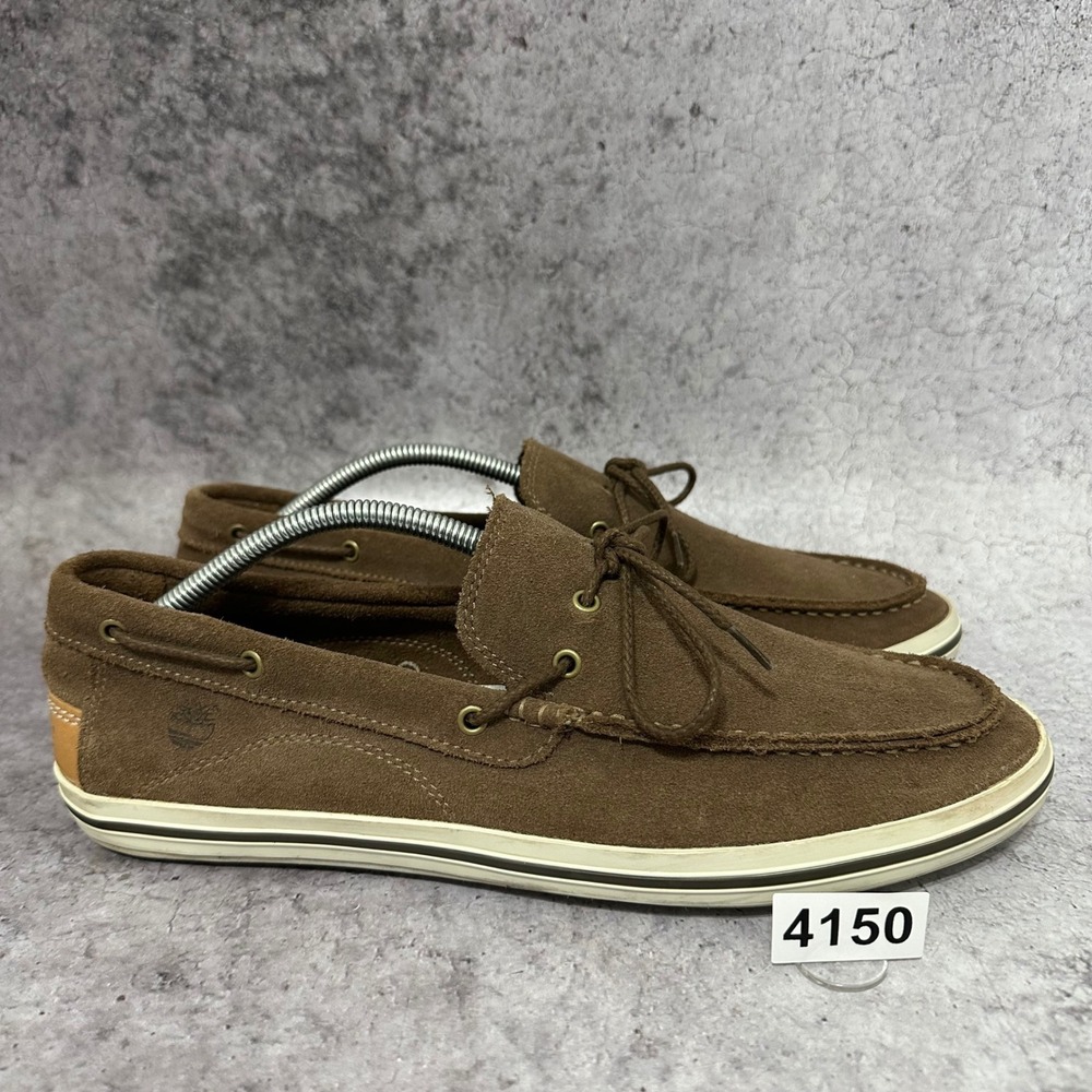 Timberland Casco Bay Loafers Mens 12 Brown Earthkeepers Suede Boat Shoes